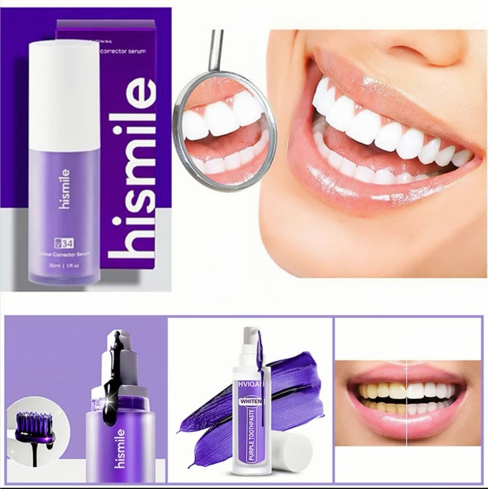 V34 Colour Corrector, Tooth Stain Removal, Teeth Whitening Booster, Purple Toothpaste, Colour Correcting, V34 Visit The Store