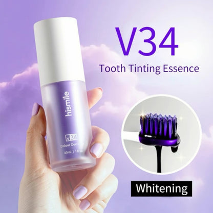 V34 Colour Corrector, Tooth Stain Removal, Teeth Whitening Booster, Purple Toothpaste, Colour Correcting, V34 Visit The  Store