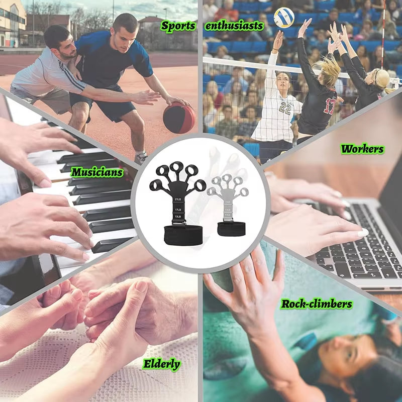 Grip Strength Trainer Finger Strengthener Finger Exerciser Hand Grip Strengthener for Strength Therapy Relieve Arthritis Muscle