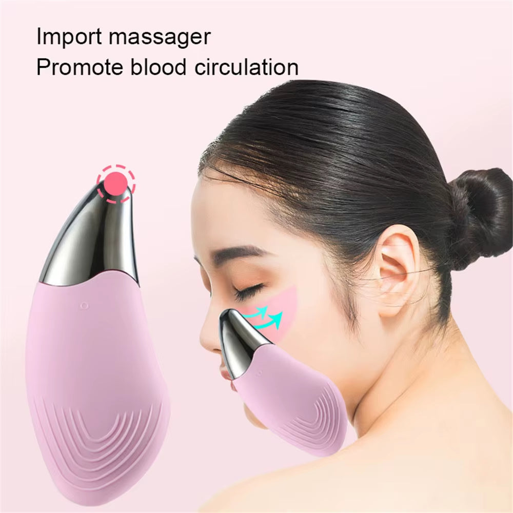 Electric Facial Cleansing Brush Ultrasonic Silicone Pore Cleanser 2-In-1 Blackhead Removal & Acne Prevention Waterproof USB