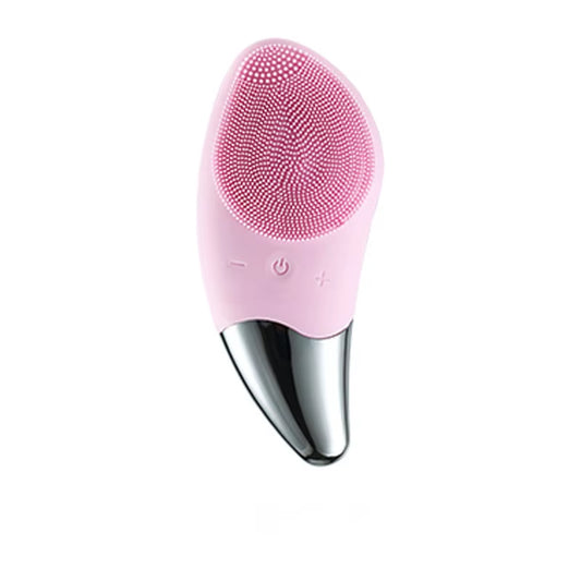 Electric Facial Cleansing Brush Ultrasonic Silicone Pore Cleanser 2-In-1 Blackhead Removal & Acne Prevention Waterproof USB